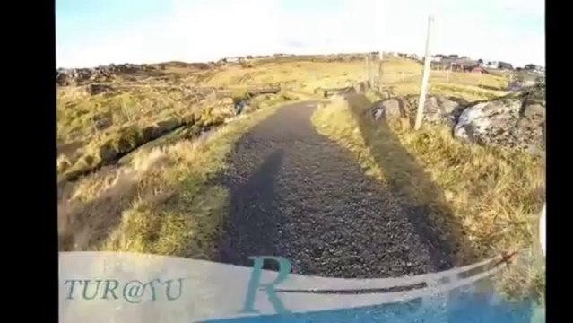 Art of flying Svarti foss DJI Phantom UFO over the lonely island ( Faroe Islands ) 011