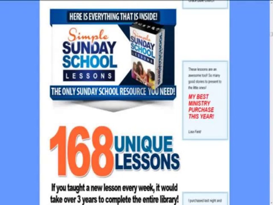 Simple Sunday School Lessons - Zero Competition For Affiliates ...