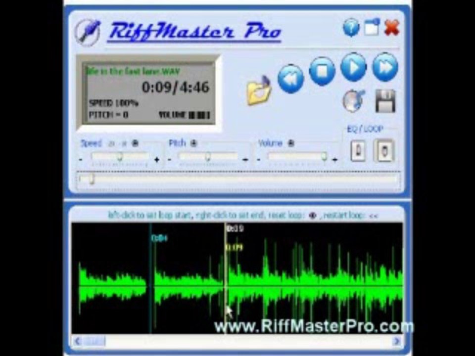 RiffMaster Pro update Demo Slow down mp3 music