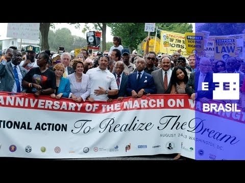 Milhares se reúnem para celebrar os 50 anos da marcha de Martin Luther King