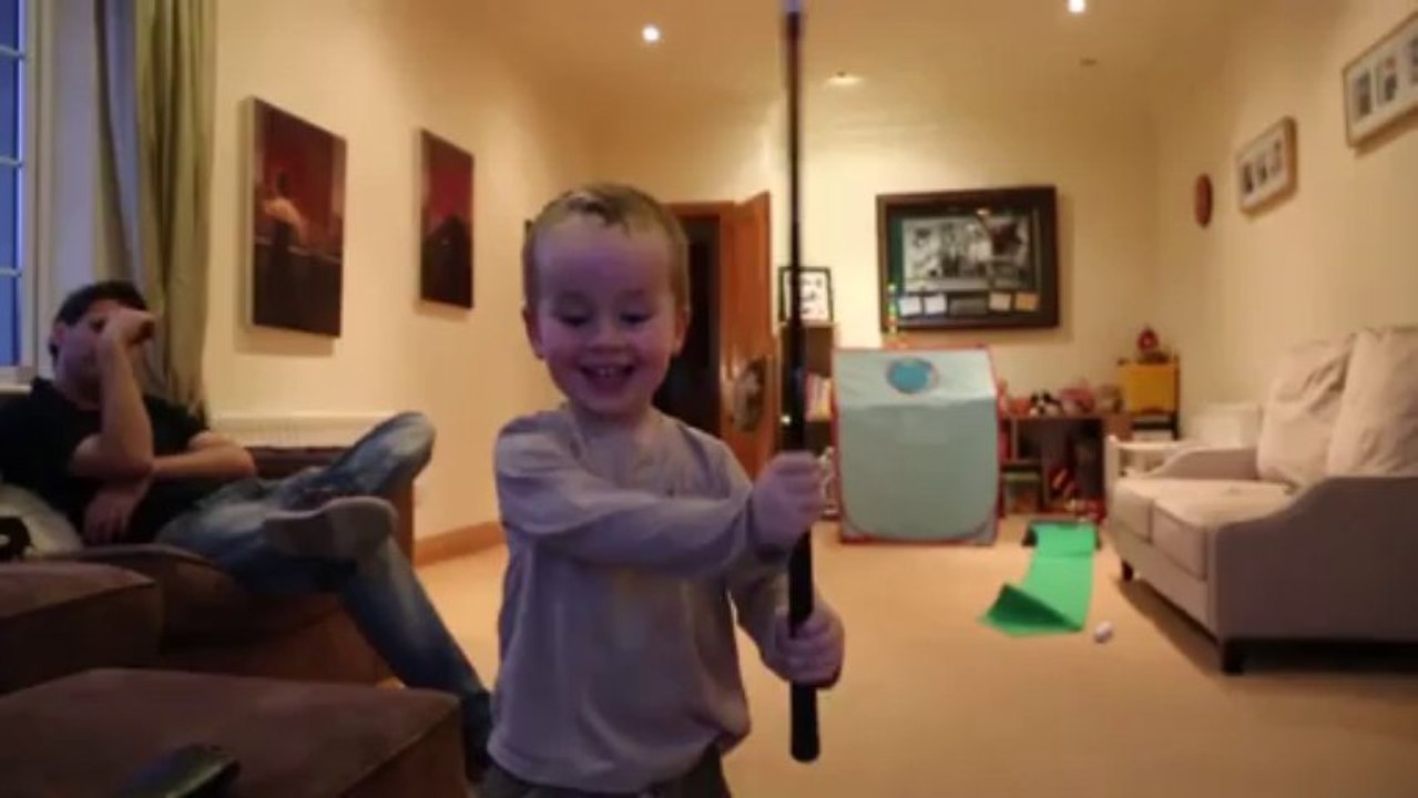 Three-Year-Old Golfer Hits Amazing Trick Shots