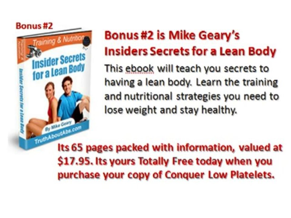 GET RID OF  low platelets | conquer low platelets