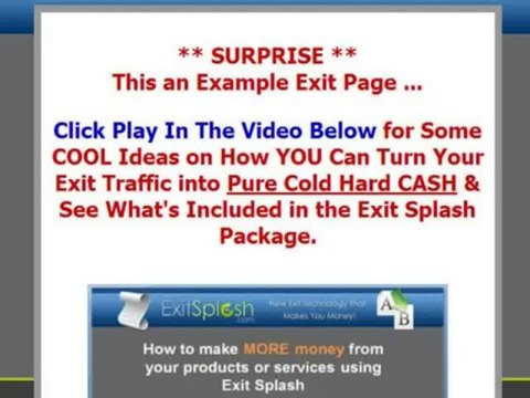 Exit Splash Review +Bonus Javascript Code Wordpress Plugin