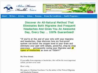 The Migraine And Headache Program! - Blue Heron Health News