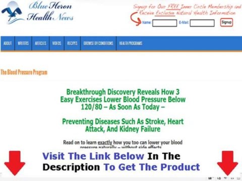 Blue Heron Health News Blood Pressure Exercise Program Reviews + DISCOUNT + BONUS