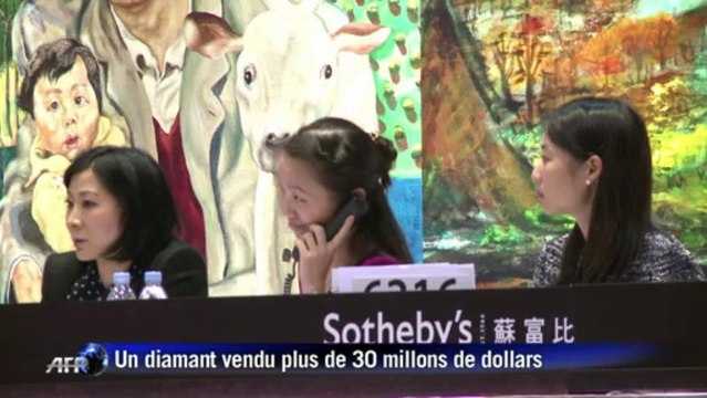 Un diamant blanc vendu 30 millions de dollars à Hong Kong