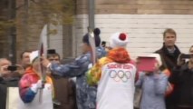 Flame put out on Olympic torch relay Moscow