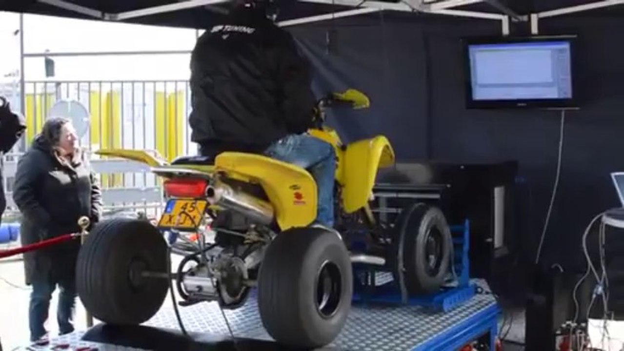 Suzuki Z400 op de Testbank Open Dag DCA Motorcycles