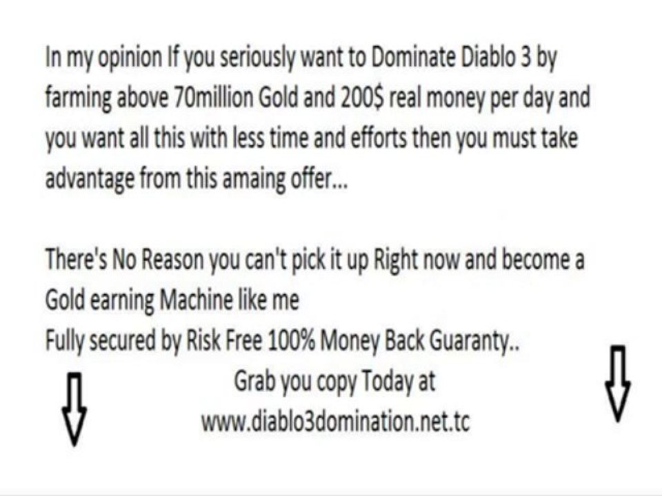 Diablo 3 Billionaire Guide Review - see my honest Diablo 3 Billionaire Guide review