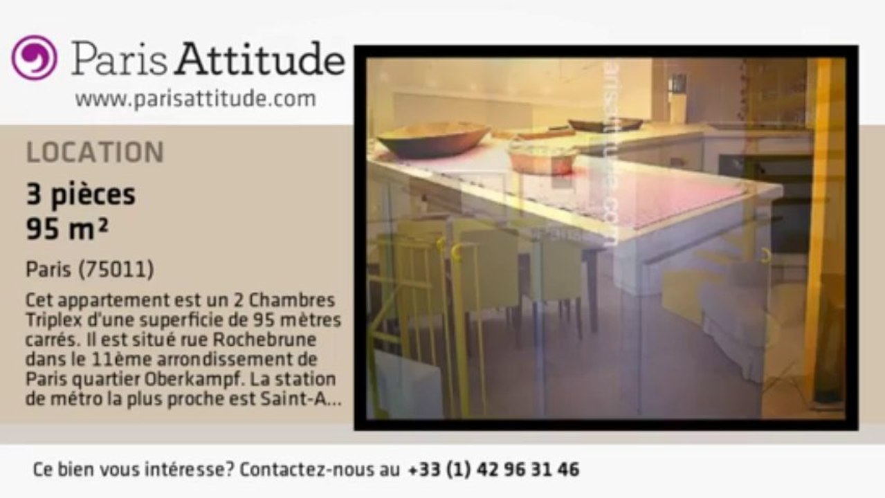 Triplex 2 Chambres à louer - Parmentier, Paris - Ref. 4123