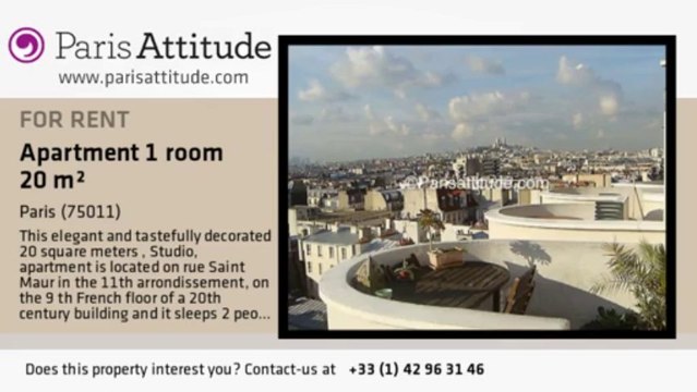 Studio Apartment for rent - Belleville, Paris - Ref. 3976