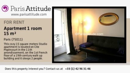 Studio Apartment for rent - Parmentier, Paris - Ref. 5080