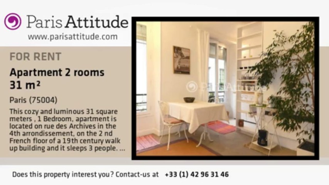1 Bedroom Apartment for rent - Centre George Pompidou, Paris - Ref. 1648
