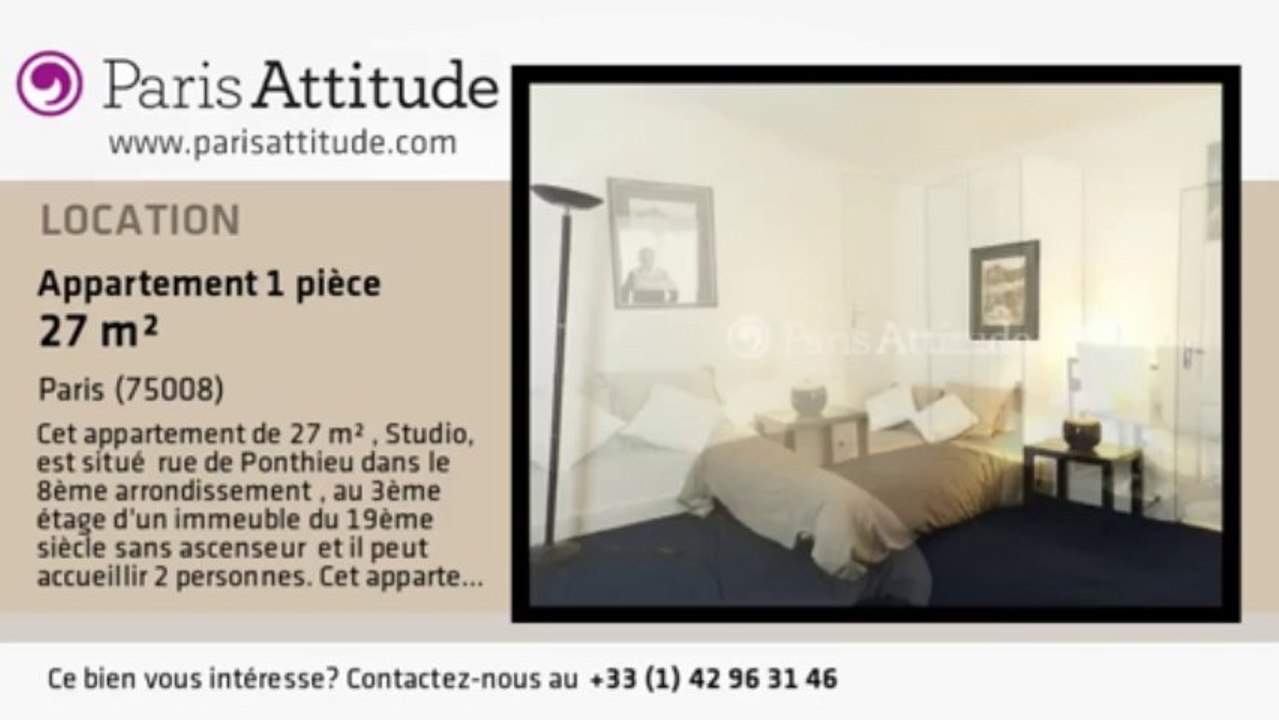 Appartement Studio à louer - Champs Elysées, Paris - Ref. 8618