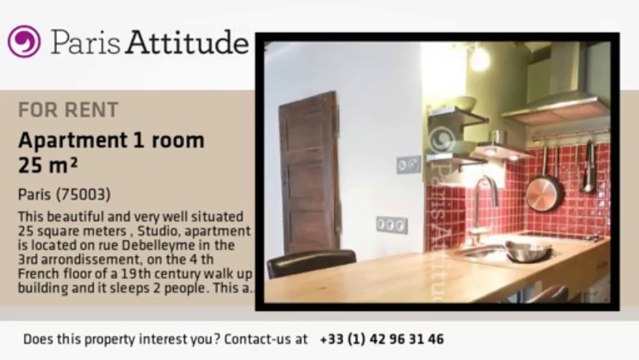 Studio Apartment for rent - Temple, Paris - Ref. 8411