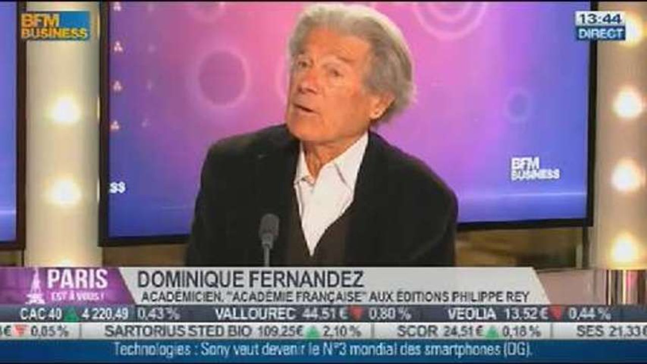 Les sorties du jour: Dominique Fernandez, Académicien, auteur du livre "Académie Française", dans Paris est à vous  11/10