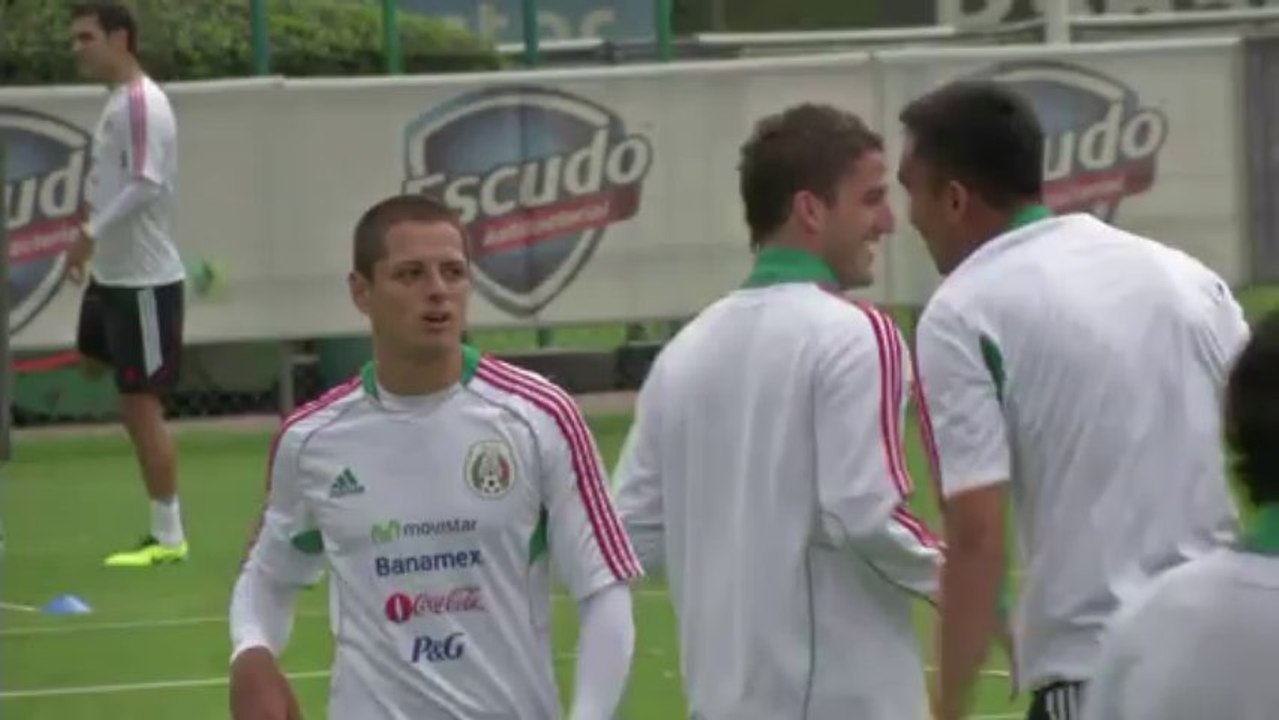 Mexico football team trains ahead of crucial game against Panama