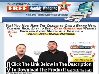 Free Monthly Websites 2 0 Review + Free Monthly Websites 2 0