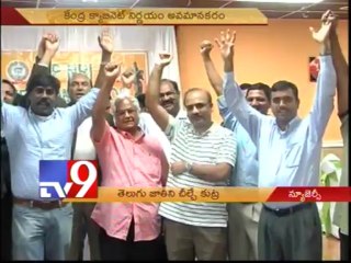 TElugu NRI forum protest against AP bifurcation in New Jersey - USA