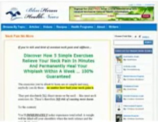 Revelutionary Neck Pain Exercises - Blue Heron Health News R