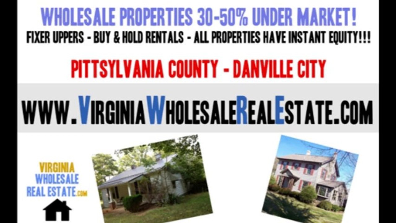 Virginia Investor Wholesale Properties - Discounted Properties Pennies on the dollar!