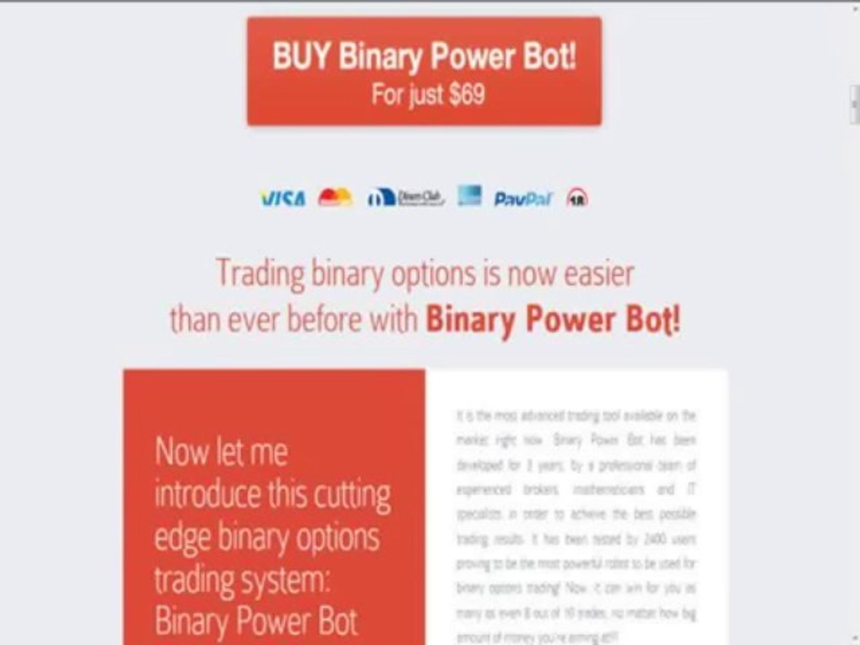 Binary Power Bot - Cutting edge Trading Autopilot! Click Here Now