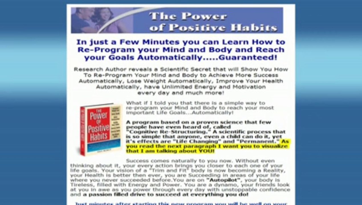 the power of positive habits