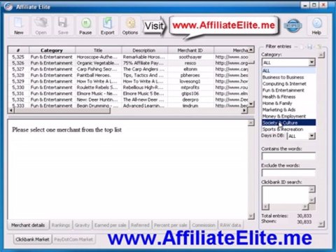 Affiliate Elite - Marketing Software for Clickbank