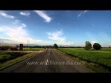 Distant hills of Arunachal Pradesh from Assam plains