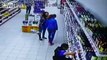 Alcohol Shelf Collapses In Front Of Two Shoppers!!