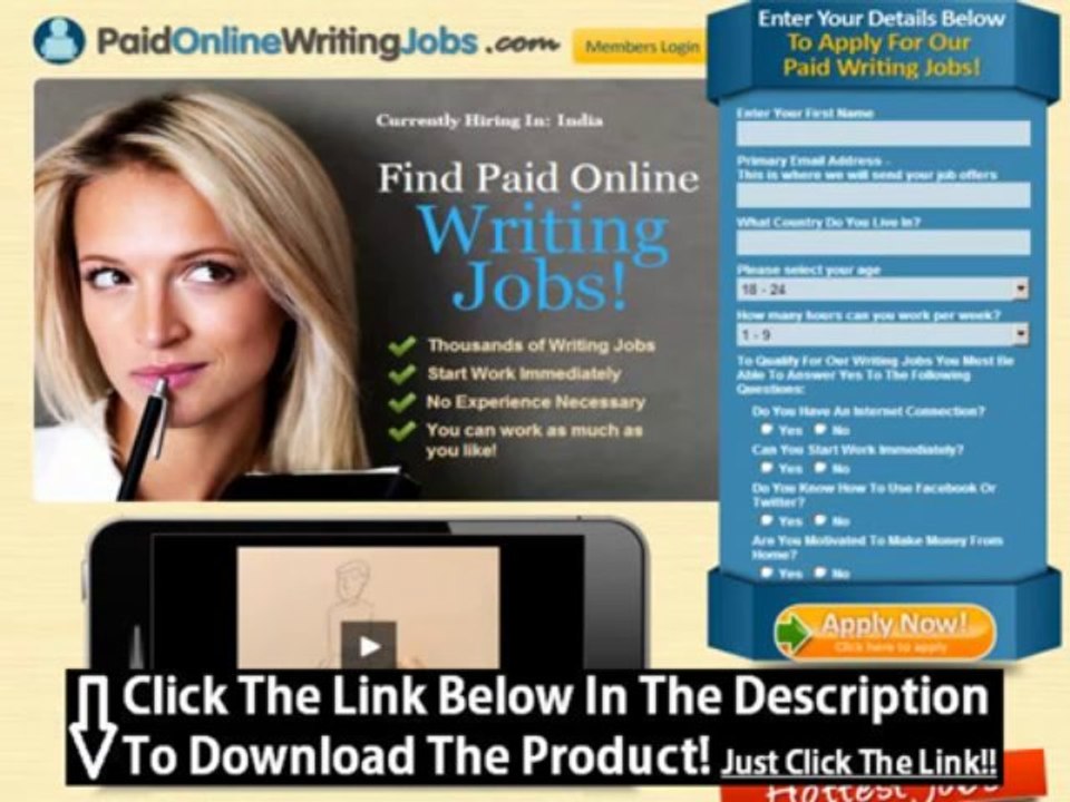 Paid Online Writing Jobs Download + Paid Online Writing Jobs Bonus