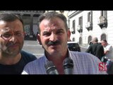 Napoli - Rifiuti, protestano lavoratori Cub senza stipendio -1- (07.10.13)