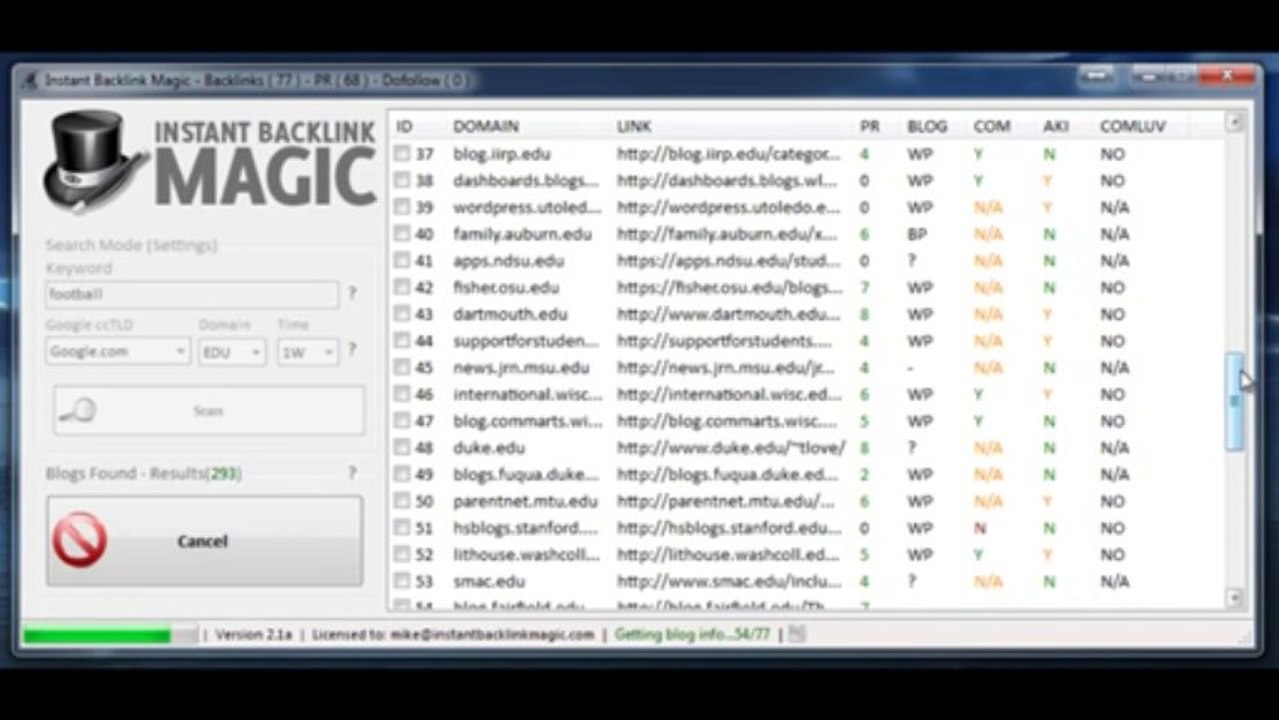 Get High PR Backlinks - Instant Backlink Magic Relevant Links