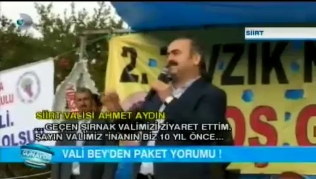 Siirt Valisi Ahmet Aydın, katıldığı Zivzik Nar Festivali'nde demokratikleşme paketini anlattı. (KANAL D 7)