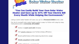 DIY Solar Water Heater Video Review