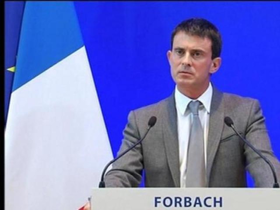 A Forbach, Valls parle sécurité et fait un pied de nez au FN - 08/10