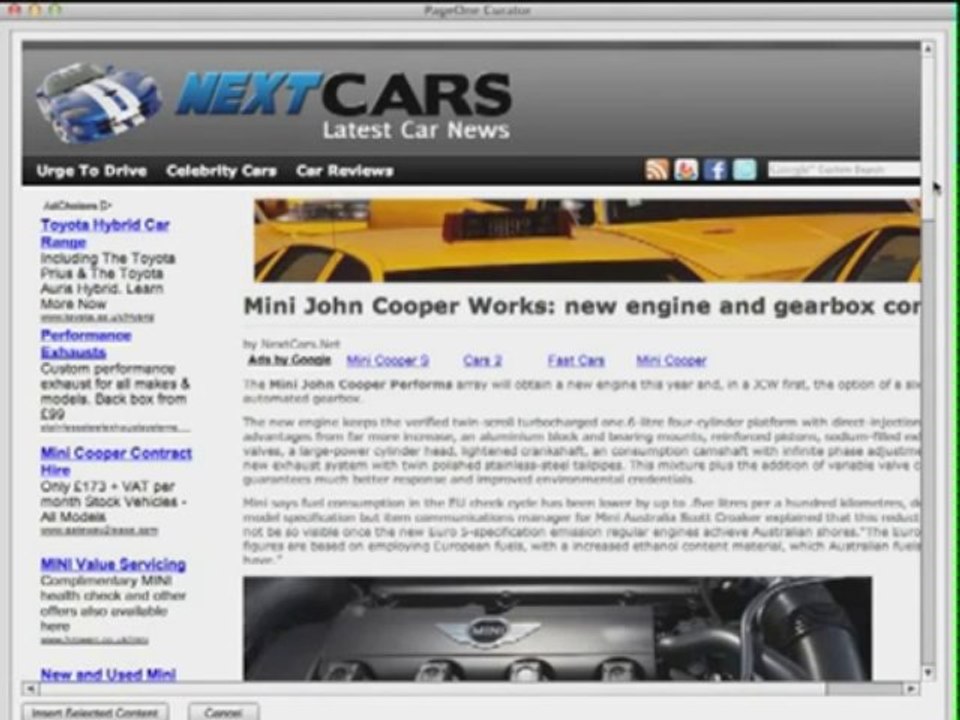 PageOne Curator Software Demo - Adding Twitter  Into Blog Posts - part 5 mediaplb