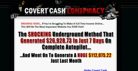 Covert Cash Conspiracy | Covert Cash Conspiracy Review | Covert Cash Conspiracy Scam or Legit?