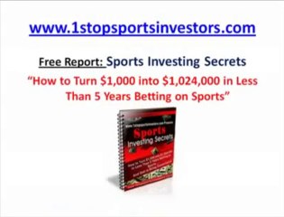 Download Video: Sports Betting Professor How to Really Make Money