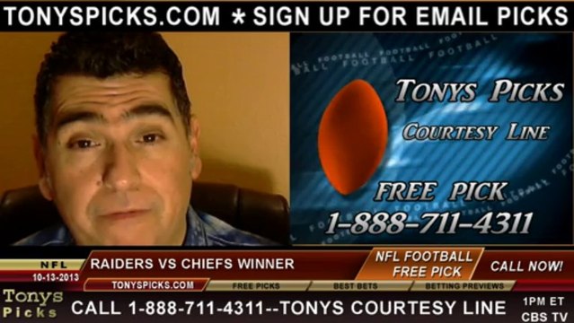 Kansas City Chiefs vs. Oakland Raiders Pick Prediction NFL Pro Football Odds Preview 10-13-2013