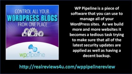 WP Pipeline Review - By Tony Marriott review