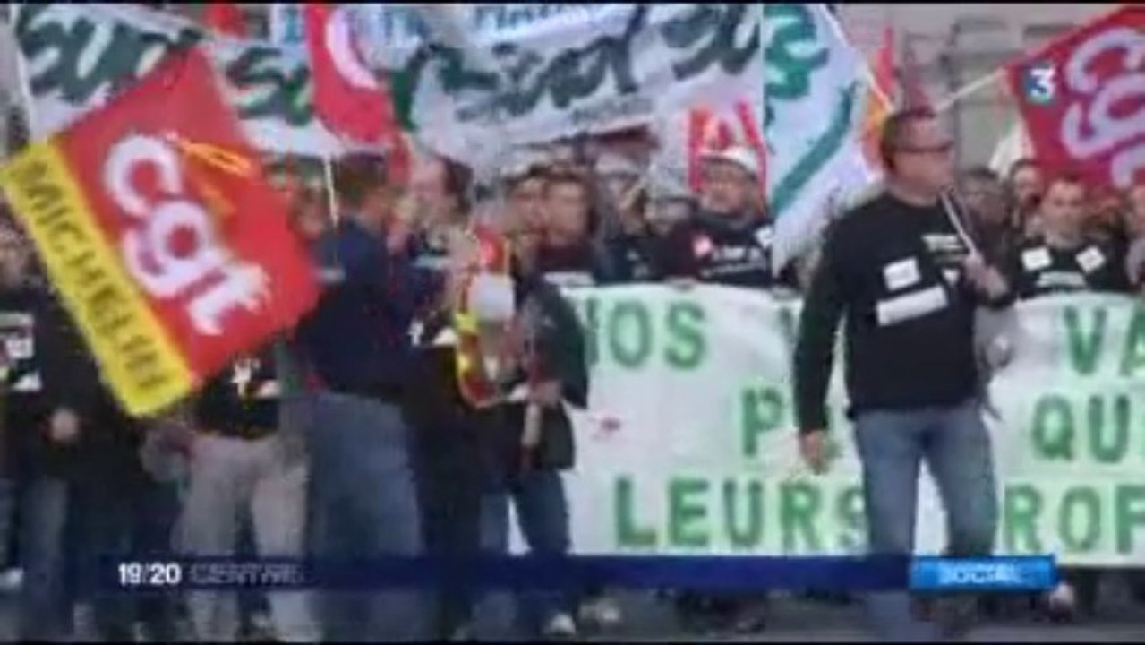 Joué-lès-Tours : les Michelin manifestent