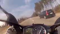 Yamaha R1 vs Mercedes SL63 AMG at 300km_h