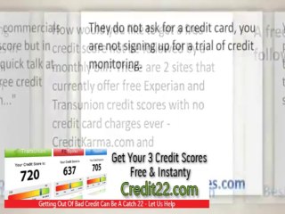 A free credit score NOT followed by a monthly bill
