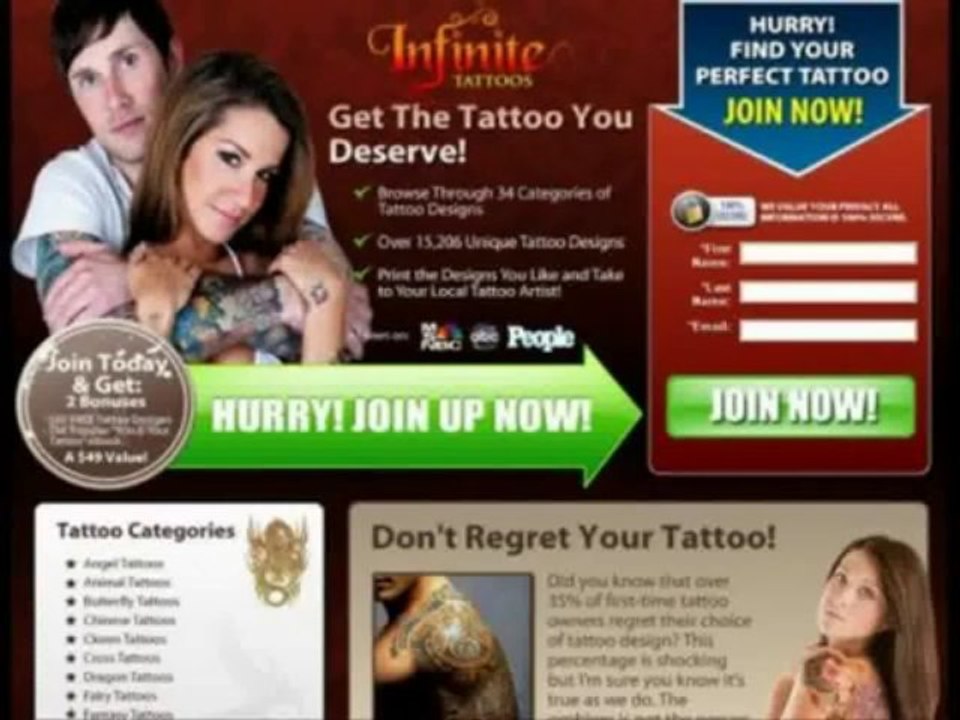 Infinite Tattoos- #1 Converting Tattoo Website! Review + Bonu.