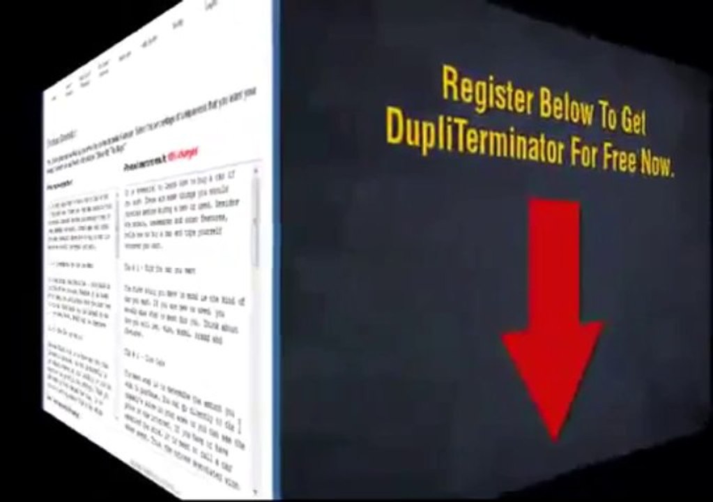 Eliminate Duplicate Content With Unique Articles By Using DupliTerminator