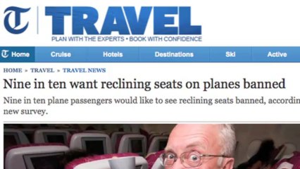 Download Video: Majority of Airline Passengers Approve of Banning Reclining Seats