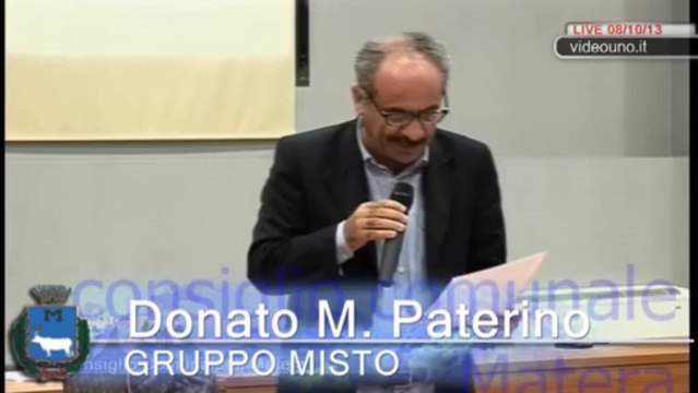 Matera - consiglio comunale 08 ottobre 2013