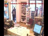 Saronno - (VA) - Il filmato delle rapine in farmacia (08.10.13)