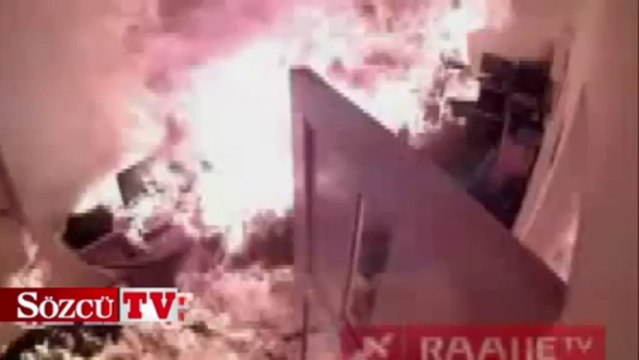 Militanlar TV kanalını ateşe verdi